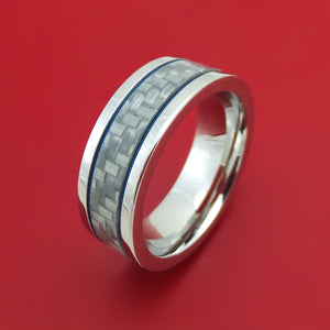 Cobalt Chrome and Carbon Fiber Ring with Cerakote Custom Made