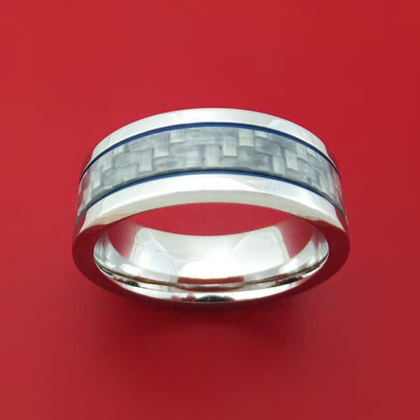 Cobalt Chrome and Carbon Fiber Ring with Cerakote Custom Made