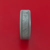Titanium Ring with Gibeon Meteorite Inlay Custom Made Band