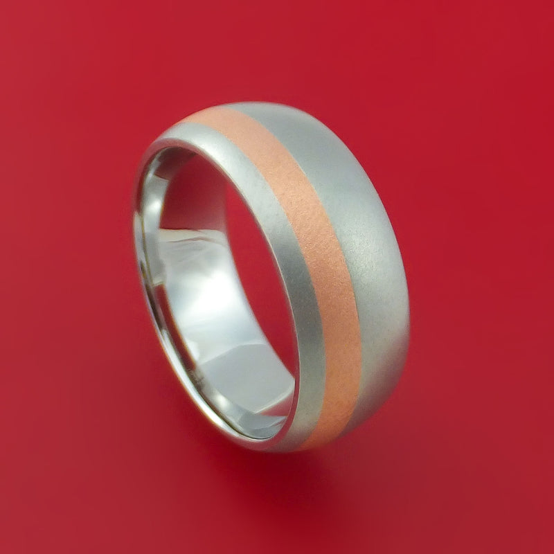 Cobalt Chrome and Copper Ring Custom Made Wedding Band