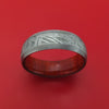 Tantalum and Meteorite Ring with Hardwood Sleeve Custom Made