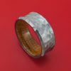 Hammered Tantalum Concave Ring with Wood Sleeve Custom Made