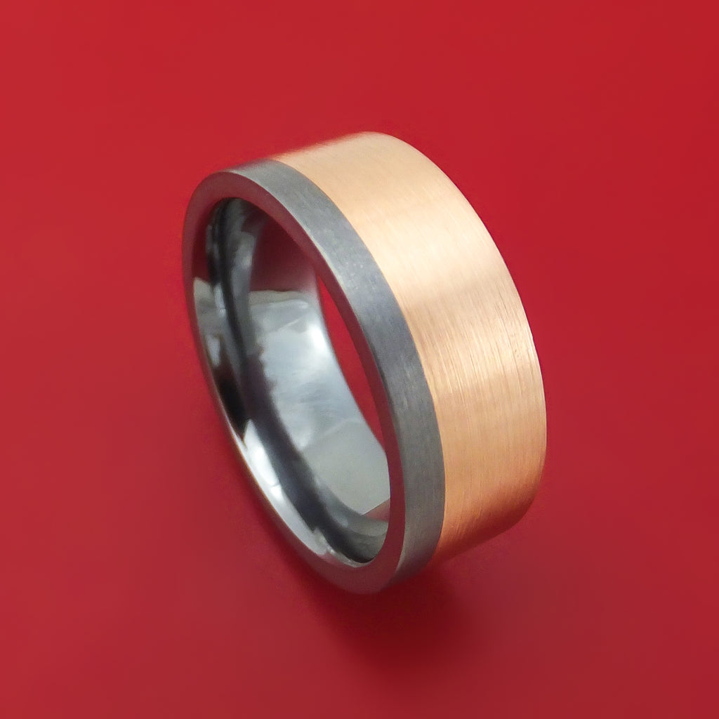 Tantalum and 14K Gold Ring Custom Made Band