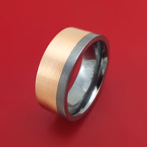 Tantalum and 14K Gold Ring Custom Made Band