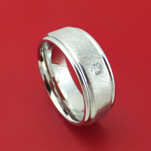 Cobalt Chrome and Diamond Ring Custom Made Band
