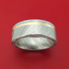 Kuro Damascus Steel and 14K Gold Ring