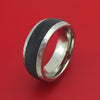 Titanium and Forged Carbon Fiber Hammered Band Custom Made