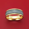 14K Gold and Meteorite Ring Custom Made