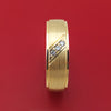 14K Gold and Lab Diamond Ring with Wood Sleeve