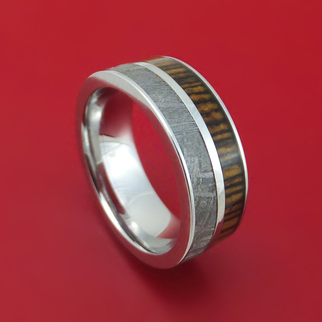 Cobalt Chrome Rings & Wedding Bands - Inox Jewelry Tagged Wood