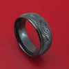 Black Zirconium Floral Design Ring Custom Made