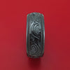 Black Zirconium Floral Design Ring Custom Made