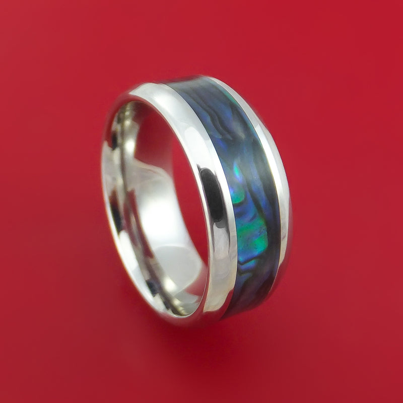 Cobalt Chrome and Abalone Ring Custom Made Band