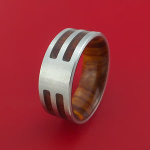 Cobalt Chrome and Cocobolo Wood Custom Made Ring