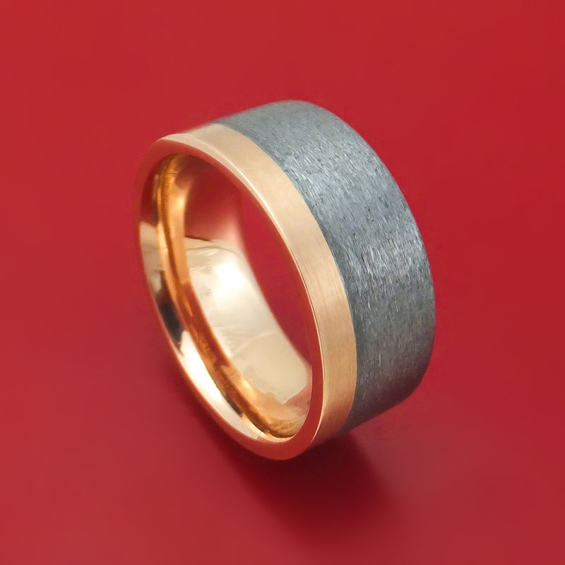 14K Gold and Tantalum Ring Custom Made Band