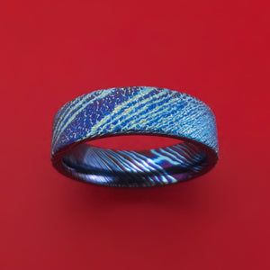 Kuro-Ti Twisted Titanium Heat-Treated Ring Custom Made Band
