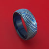 Kuro-Ti Twisted Titanium Etched and Heat-Treated Ring with Hardwood Sleeve Custom Made Band