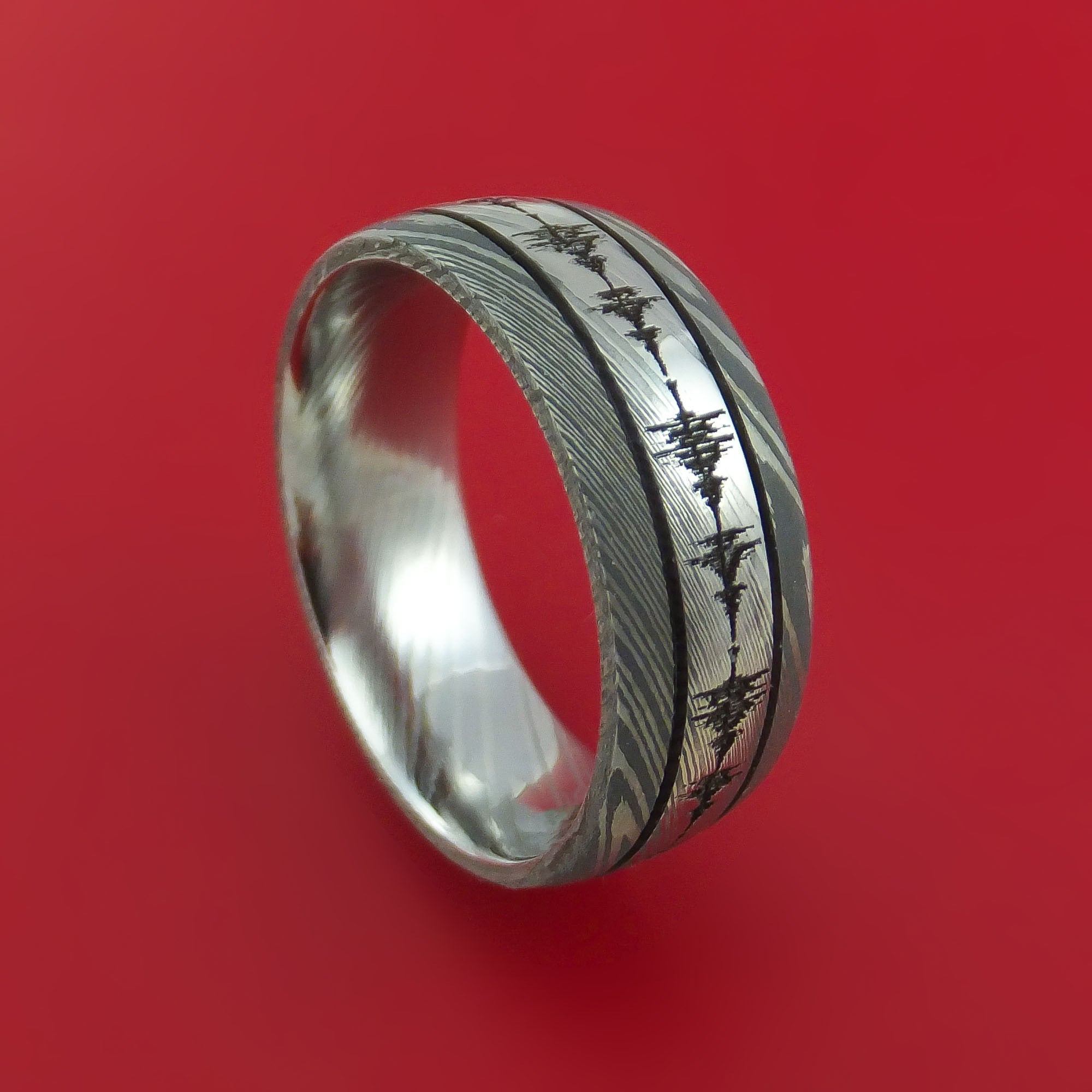 Custom engraved deals stainless steel rings