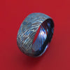 Kuro-Ti Twisted Titanium Etched and Heat-Treated Ring Rock Satin Finish Custom Made Band