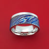 Cobalt Chrome and Kuro-Ti Twisted Titanium Etched and Heat-Treated Ring Custom Made Band