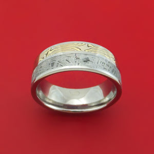 Titanium Ring with Mokume and Meteorite Custom Made