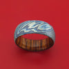 Kuro-Ti Twisted Titanium Etched And Heat-Treated Ring With Hardwood Sleeve Custom Made Band