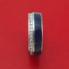 Titanium and Eternity Lab Diamonds Band with Wood Inlay Custom Made Ring