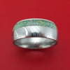 Damascus Steel Opal Ring Custom Made Band