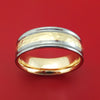 Tantalum Ring with Hammered 14K Gold Inlay and 14K Gold Sleeve