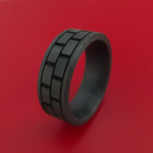Solid Carbon Fiber Ring Custom Made Pattern Band