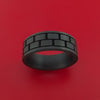 Solid Carbon Fiber Ring Custom Made Pattern Band