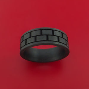 Solid Carbon Fiber Ring Custom Made Pattern Band