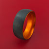Black Zirconium with Orange Anodized Sleeve Custom Made Band Choose Your Color