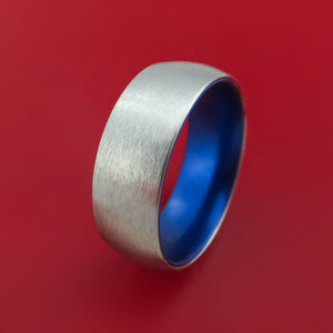 Cobalt Chrome with Blue Anodized Sleeve Custom Made Band Choose Your Color