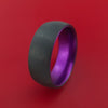 Black Zirconium with Purple Anodized Sleeve Custom Made Band Choose Your Color