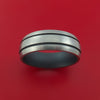 Titanium Ring with Cerakote Inlay and Interior Cerakote Sleeve Custom Made Band