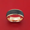 14K Gold and Forged Carbon Fiber Ring Custom Made Band