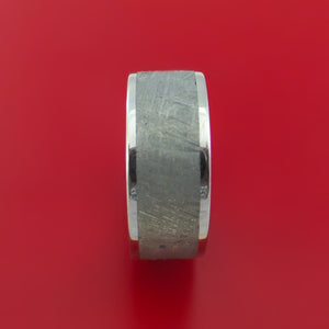 Cobalt Chrome Ring with Gibeon Meteorite Inlay Custom Made Band