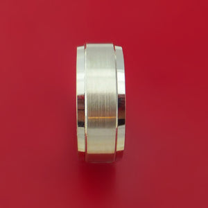 14K White Gold and Rose Gold Band Custom Made Ring