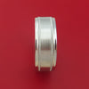 14K White Gold Band with Hidden Message and Diamond Sleeve Custom Made