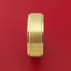14k Yellow Gold Ring with Interior Hardwood Sleeve Custom Made Band