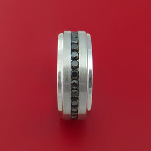 Platinum and Black Diamonds Eternity Ring Custom Made Band