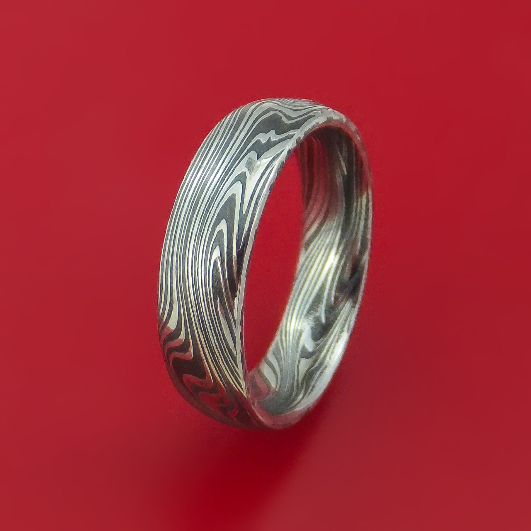 GIBILI Damascus Wedding Band Ring