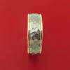 14k Rose Gold Ring with Titanium Inlay Custom Made Band