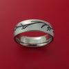 Titanium Band with Tree Branch Design Custom Made