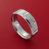 Cobalt Chrome Five Section Ring with Round Cut Diamonds Custom Made Band