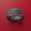 Black Zirconium Ring with 14k Rose Gold Edges Custom Made Band