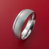 Cobalt Chrome Ring with Groove Inlay Custom Made Band