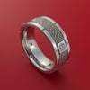 Cobalt Chrome Ring with Segmented Gibeon Meteorite Inlay and Diamond Custom Made Band