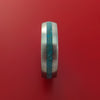 Titanium Ring with Turquoise Inlay Custom Made Band